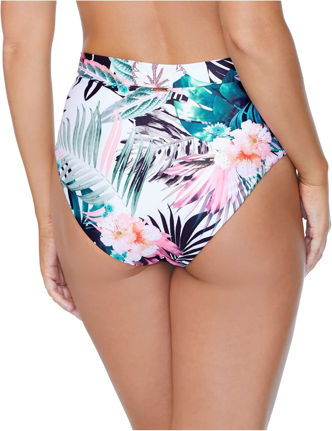 Raisins Women's Swim Small High-Waist Bikini Bottom White Size S