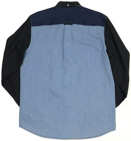 WeSC Multi Indigo Olavi Blocked Sport Shirt, Blue X-Large