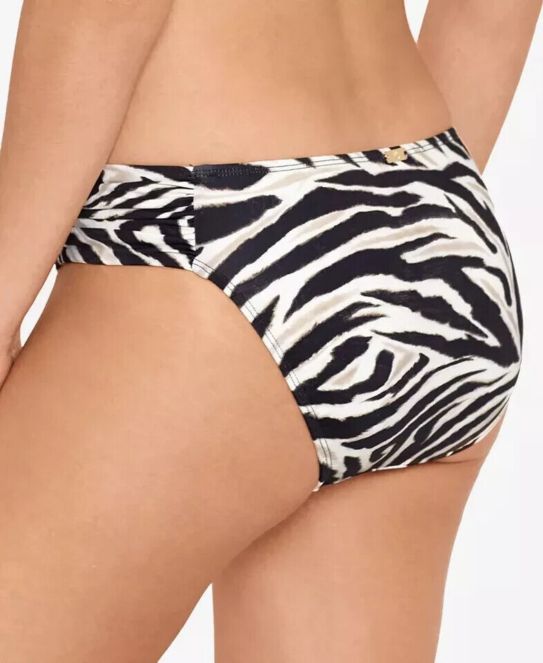 Ralph Lauren Women's Zebra Shirred Side Tab Hipster Bottoms Brown $64 Size 10