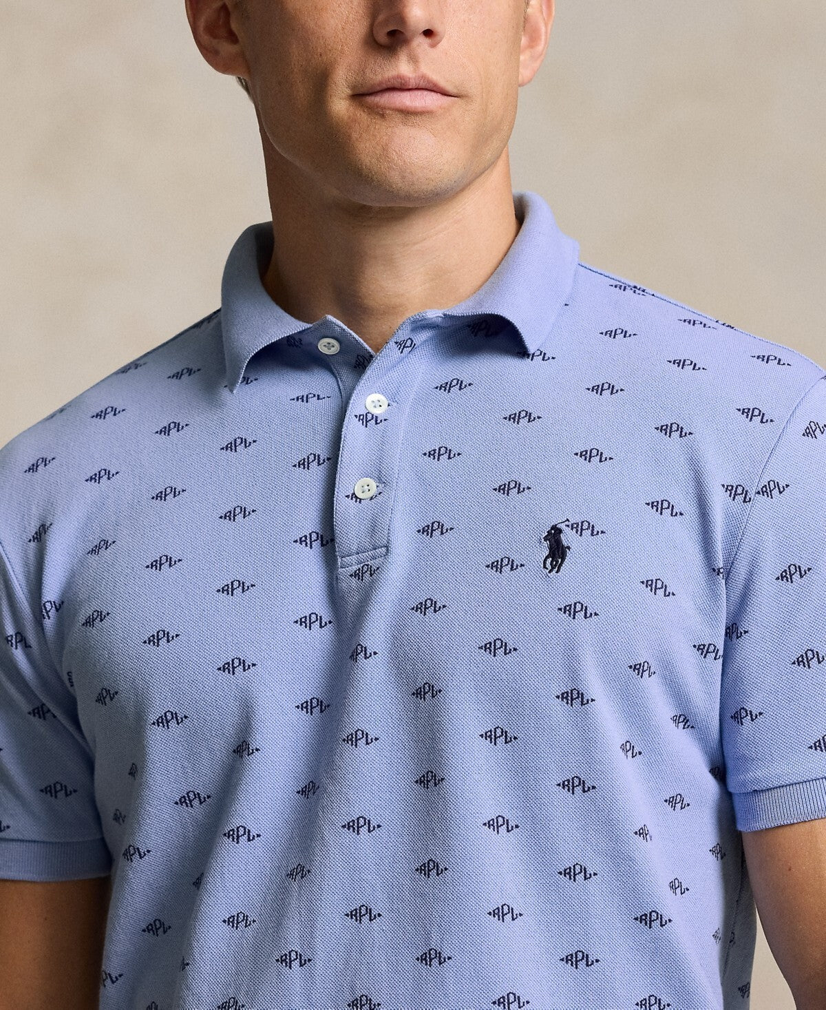 Polo Ralph Lauren Men's Monogram Stretch Polo Shirt Blue Size XS MSRP $125