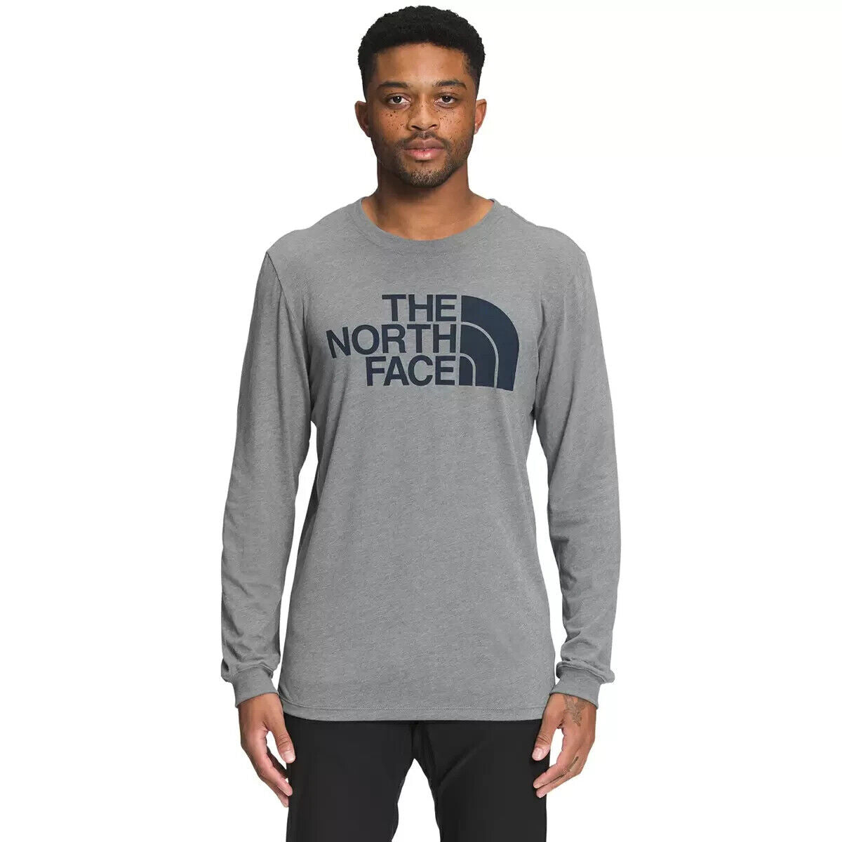 The North Face Mens Long Sleeve Half Dome Tee Gray Size XXL