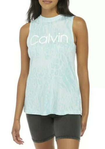 Calvin Klein Performance Women's Printed Sleeveless Top Mint Size XL MSRP $40