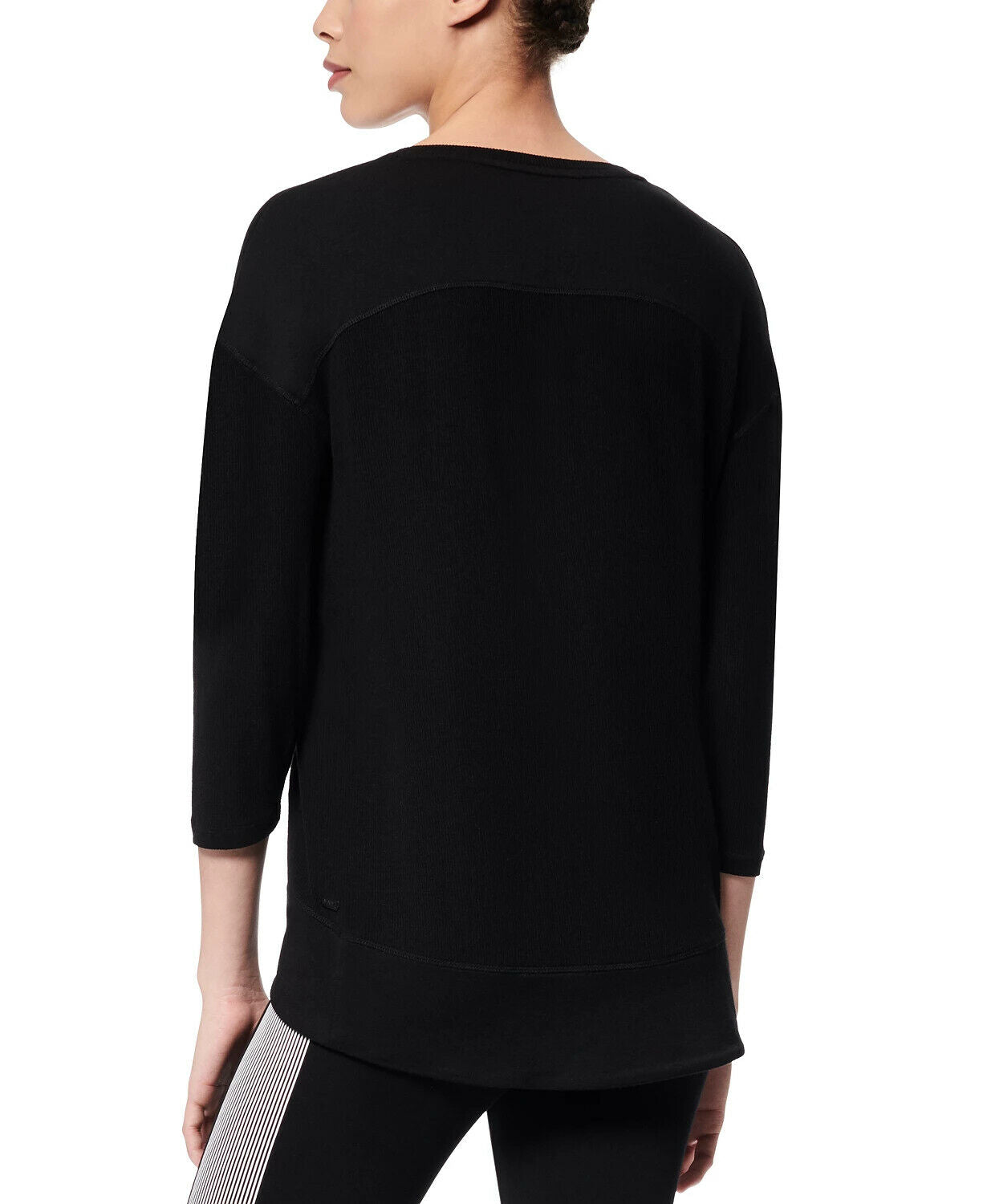 Marc New York Peaceful Yoga 3/4-Sleeve T-Shirt Womens black Size S MSRP $59