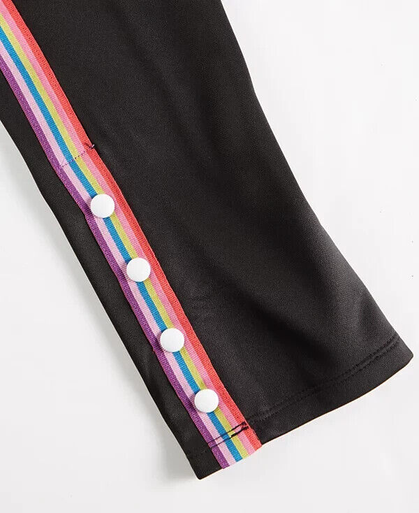 Ideology Toddler & Little Girls Rainbow-Stripe Track Pants Black Size M 10/12