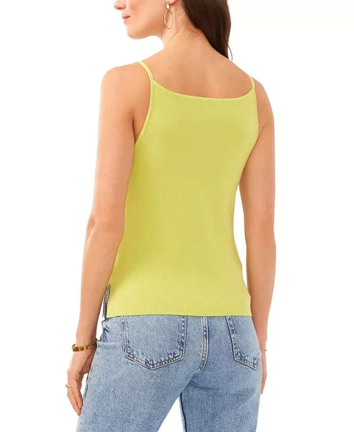 Vince Camuto Women's Ribbed Sleeveless Sweater Tank Top Green Size S MSRP $69