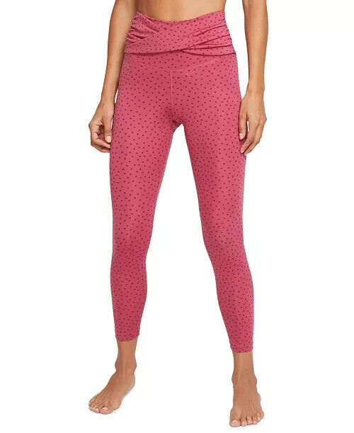 Nike Womens Yoga Twist-Waist High-Rise 7/8 Length Leggings Pink Size XS MSRP $70