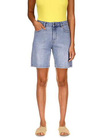 Sanctuary Womens Distressed Bermuda Denim Shorts Blue Size 30