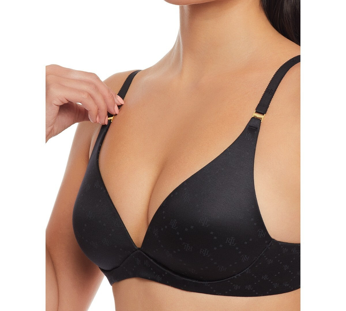 Lauren Ralph Lauren Comfort Wire Black 4L0069 T-Shirt Bra Size 32B MSRP $52