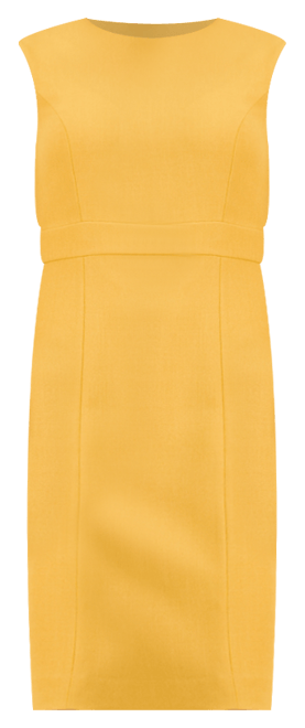 Kasper Women's Sleeveless YELLOW Seamed Waist Sheath Dress SIZE 6P $89