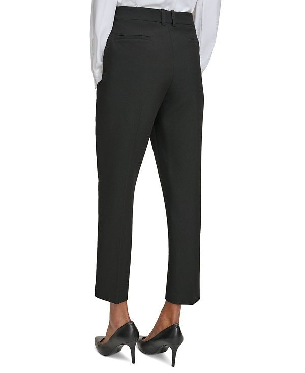 Karl Lagerfeld Women's Slim-Leg Ankle Pants Black Size 10 MSRP $99