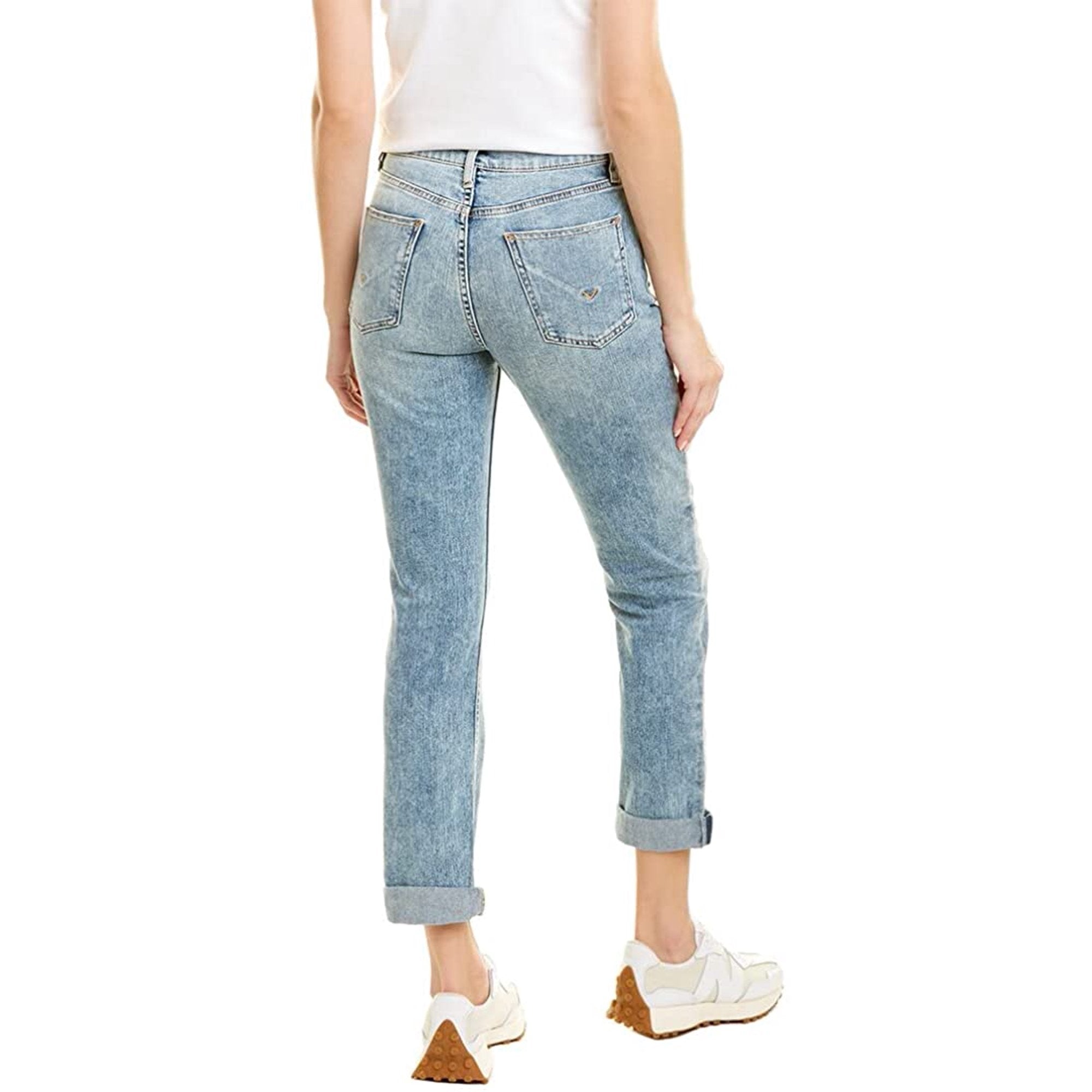 HUDSON Jeans Holly High-Rise Straight Crop in Blue Swan Blue Swan Size 26x27