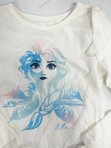 Disney ELSA Long Sleeves TEE Ivory Size 4