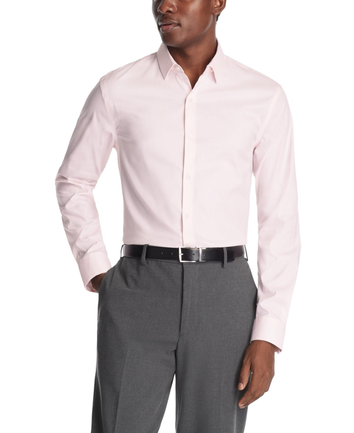 Calvin Klein Men Slim fit Dress Shirt XL 17-17.5 34-35 Pink