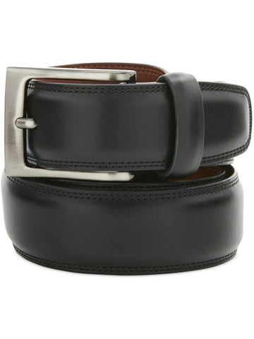 Perry Ellis Mens Bonded Leather Buckle Dress Belt Black Size S