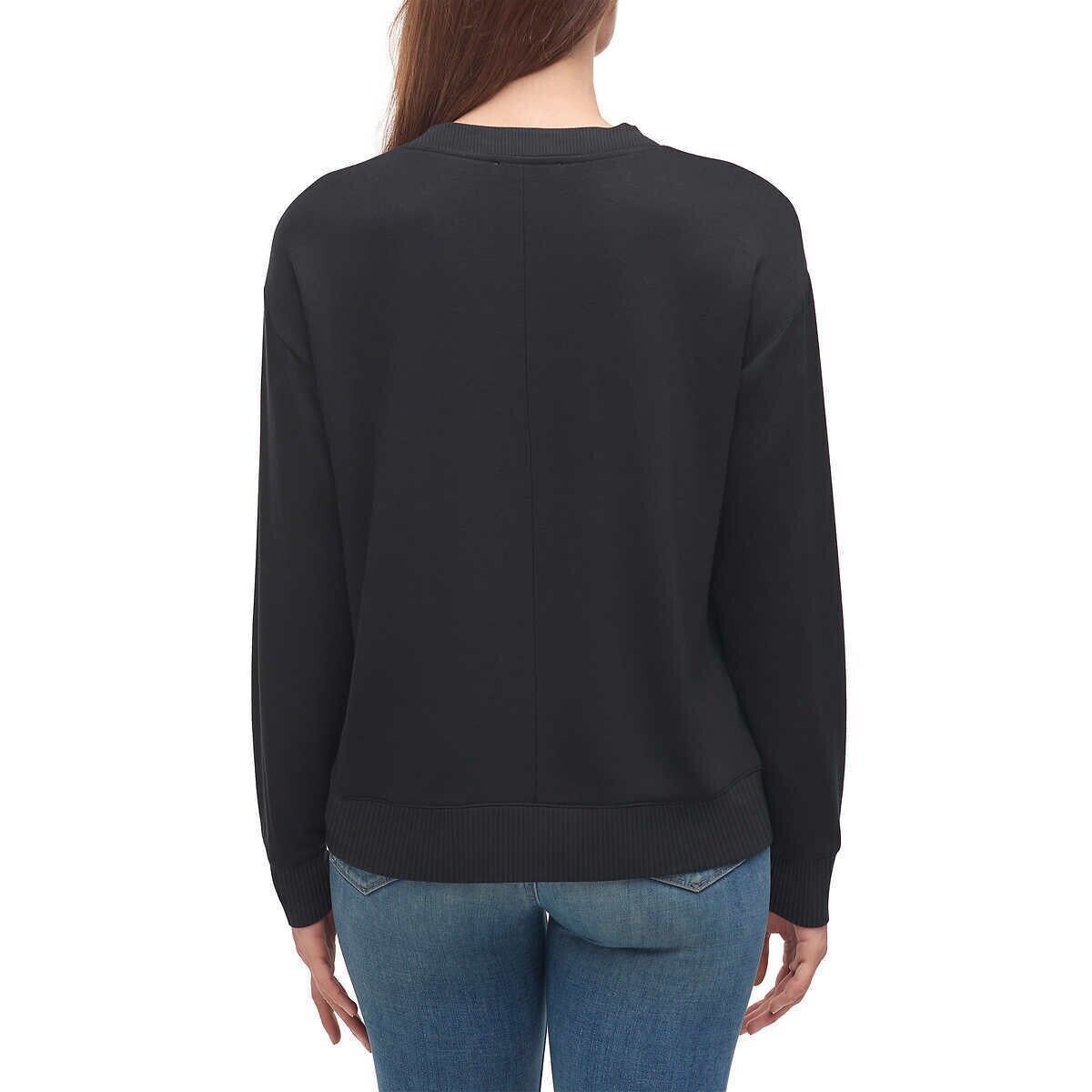 Splendid Womens Crewneck Long Sleeve Lightweight Pullover Top black Size XXL