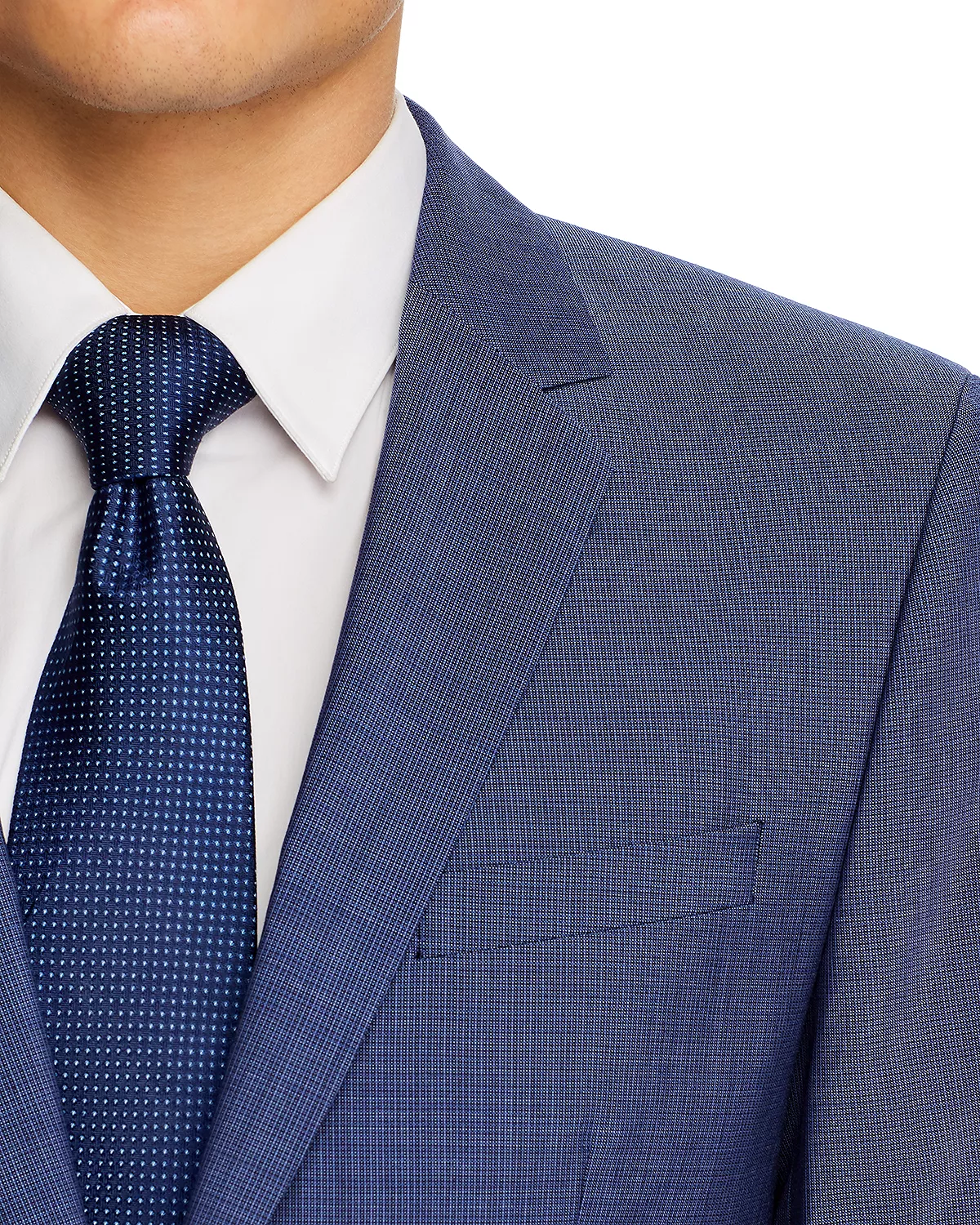 Hugo BOSS Astian Tic Weave Extra Slim Fit Suit Jacket Blue Size 42R
