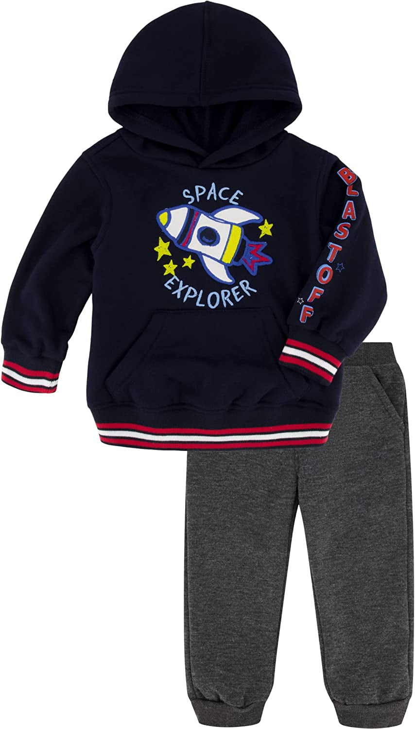 Kids Headquarters baby-boys 2 Pieces Hooded Jog Set Size 12M Navy
