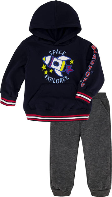 Kids Headquarters baby-boys 2 Pieces Hooded Jog Set Size 12M Navy