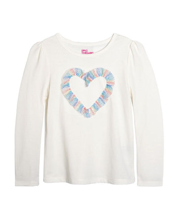 Epic Threads Toddler Girls Heart 3D Graphic Holiday Ivory Size 4T