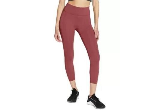 NIKE One Plus Size Cropped Leggings Brick Brown Size 3X MSRP $50