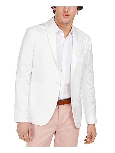 INC Mens Blazer Classic Bright Medium Slim Fit Jasper White Size M
