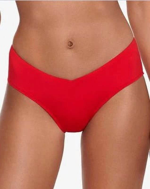 Ralph Lauren RED Beach Club Solid Mid-Rise V-Front Bikini Swim Bottom, Size 12