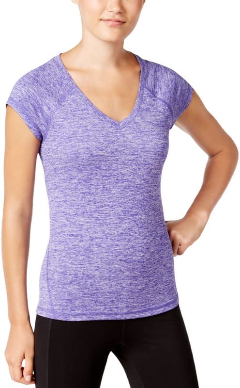 Ideology Women's Rapidry Heathered Performance T-Shirt(Blazing Purple, X-Small)