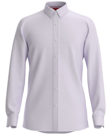 HUGO BOSS Men's Cotton Slim Fit Button Down Dress Shirt Purple Size 15.5