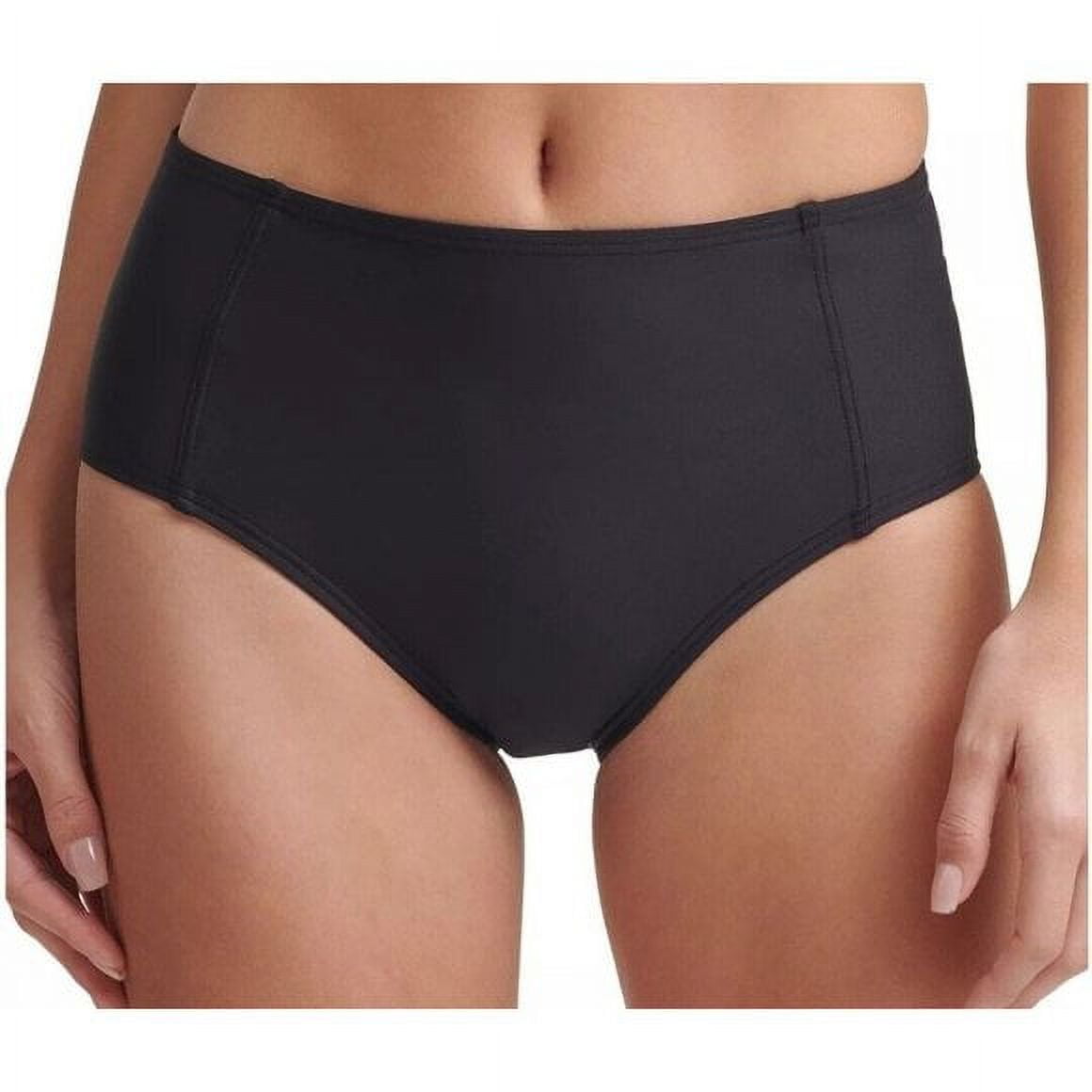 Dkny Women's Seahigh Waist Bikini Bottoms Swimsuit Black Size 2XL