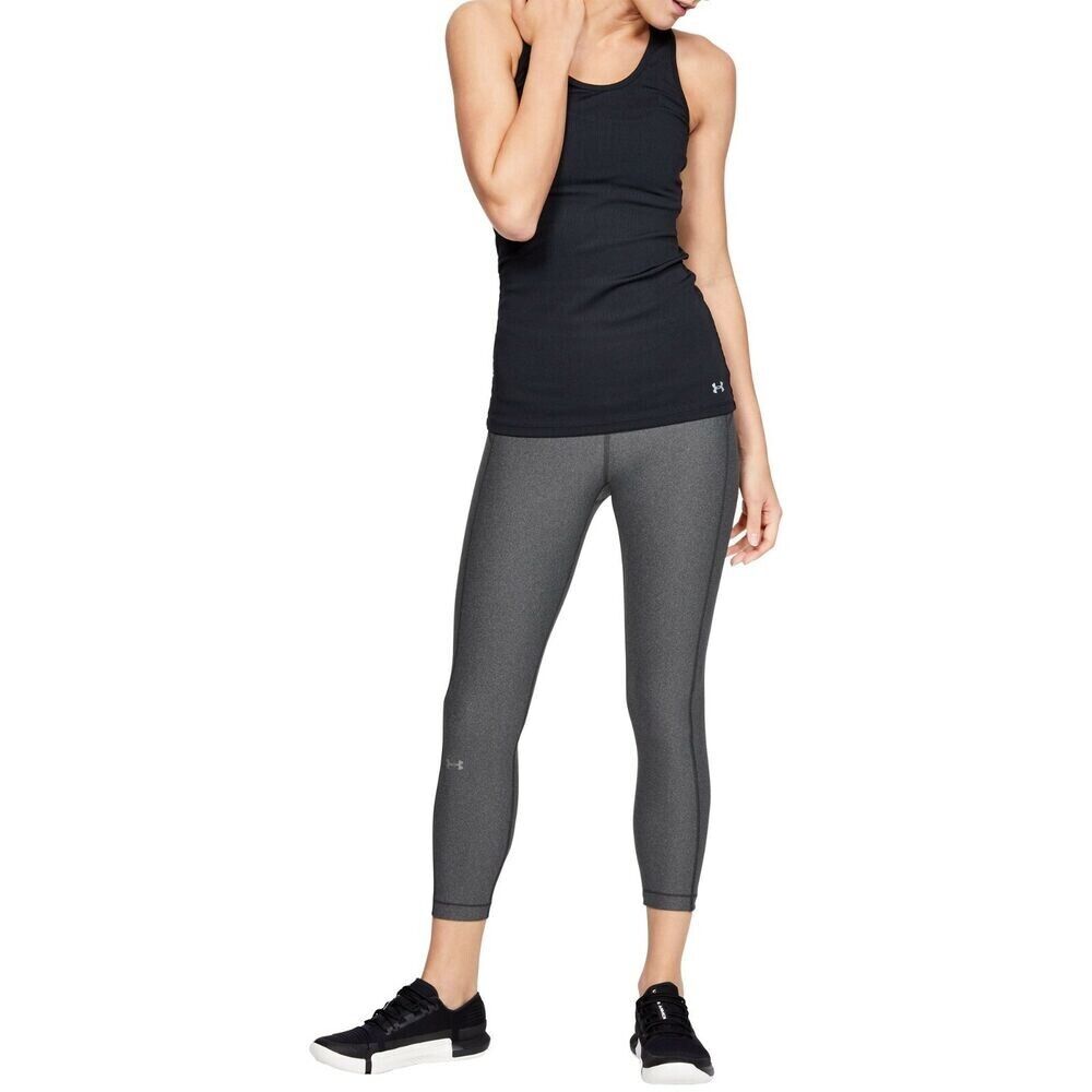 Under Armour HeatGear Hi-Rise Crop Leggings Womens gray Size XS MSRP $60