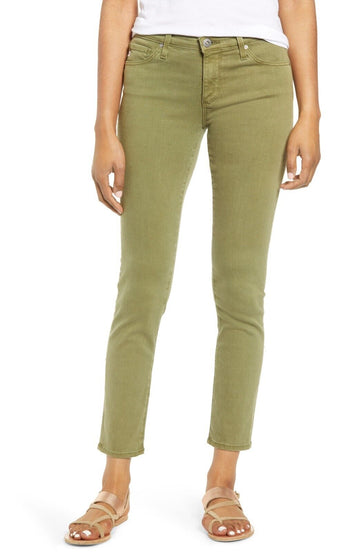 AG Adriano Goldschmied Womens Denim Stretch Ankle Jeans Green Size 29 MSRP $178