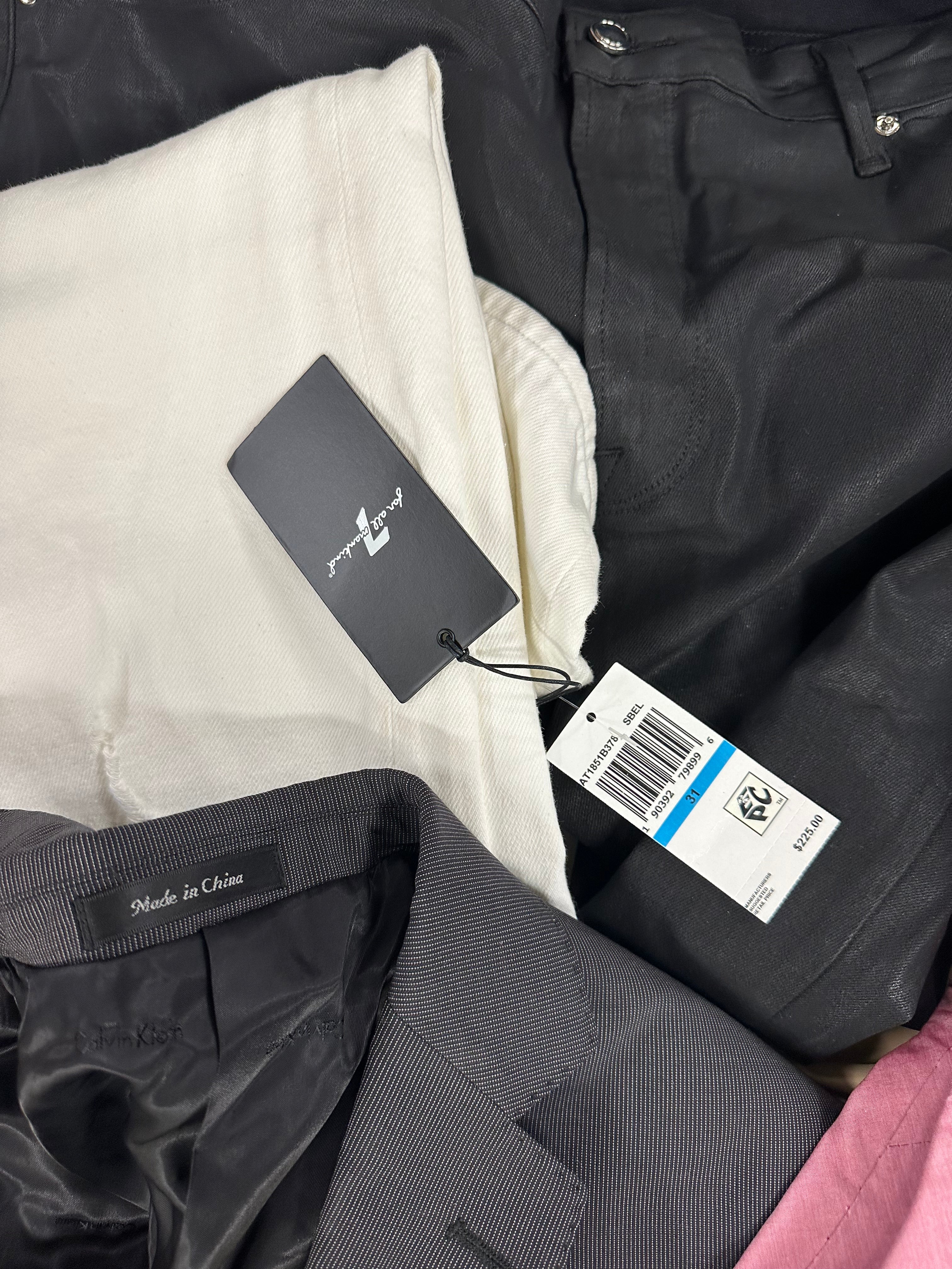Men's Clothing, Shoes and Others, Assorted Wholesale Lot, 7 FOR ALL MANKIND, SEAN JOHN, COLE HAAN, CALVIN KLEIN, POLO RALPH LAUREN, WEATHERPROOF, PERRY ELLIS and more, 13 items, CUSTOMER RETURNS