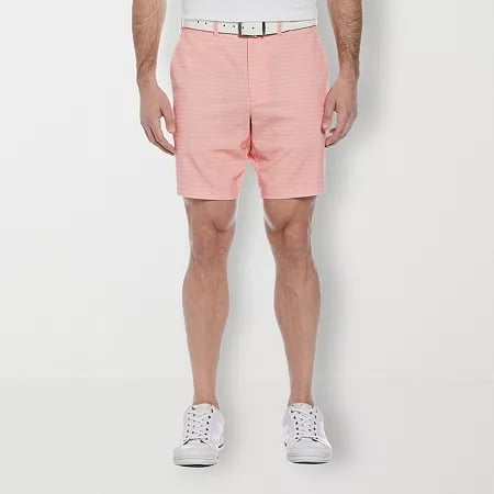 Pga Tour Mens Regular fit Golf Shorts 38 8 Inseam Pink Plaid
