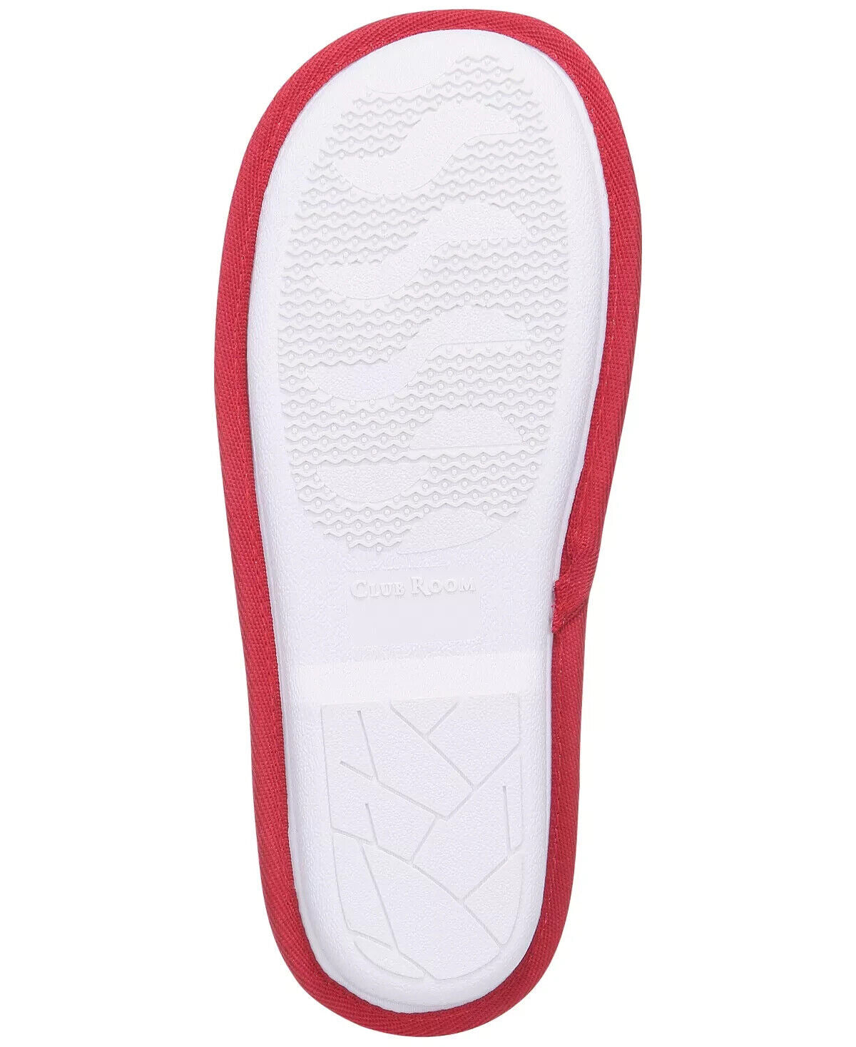 Club Room Men's Plaid Slippers Red Size M (8-9)