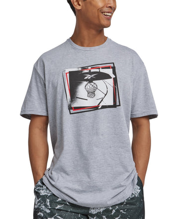 Reebok Mens Regular fit Short Sleeve Graphic T-Shirt Shirt XXL Grey