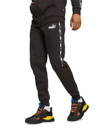 Puma Men Ess+ Camouflage Taped Logo Fleece Sweatpants Black Size XXL MSRP $55