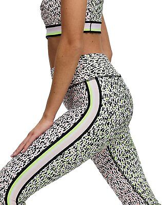 DKNY womens Printed Side-Striped Legging, Slate Heather, Size M MSRP $60