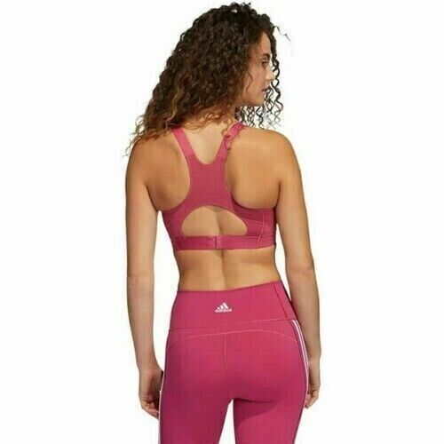 adidas Women's Ultimate Alpha High-Support Sports Bra pink Size XS MSRP $50