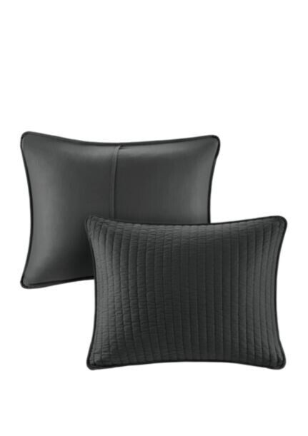 Madison Park Keaton Reversible Coverlet Set Dark Gray 3 PC