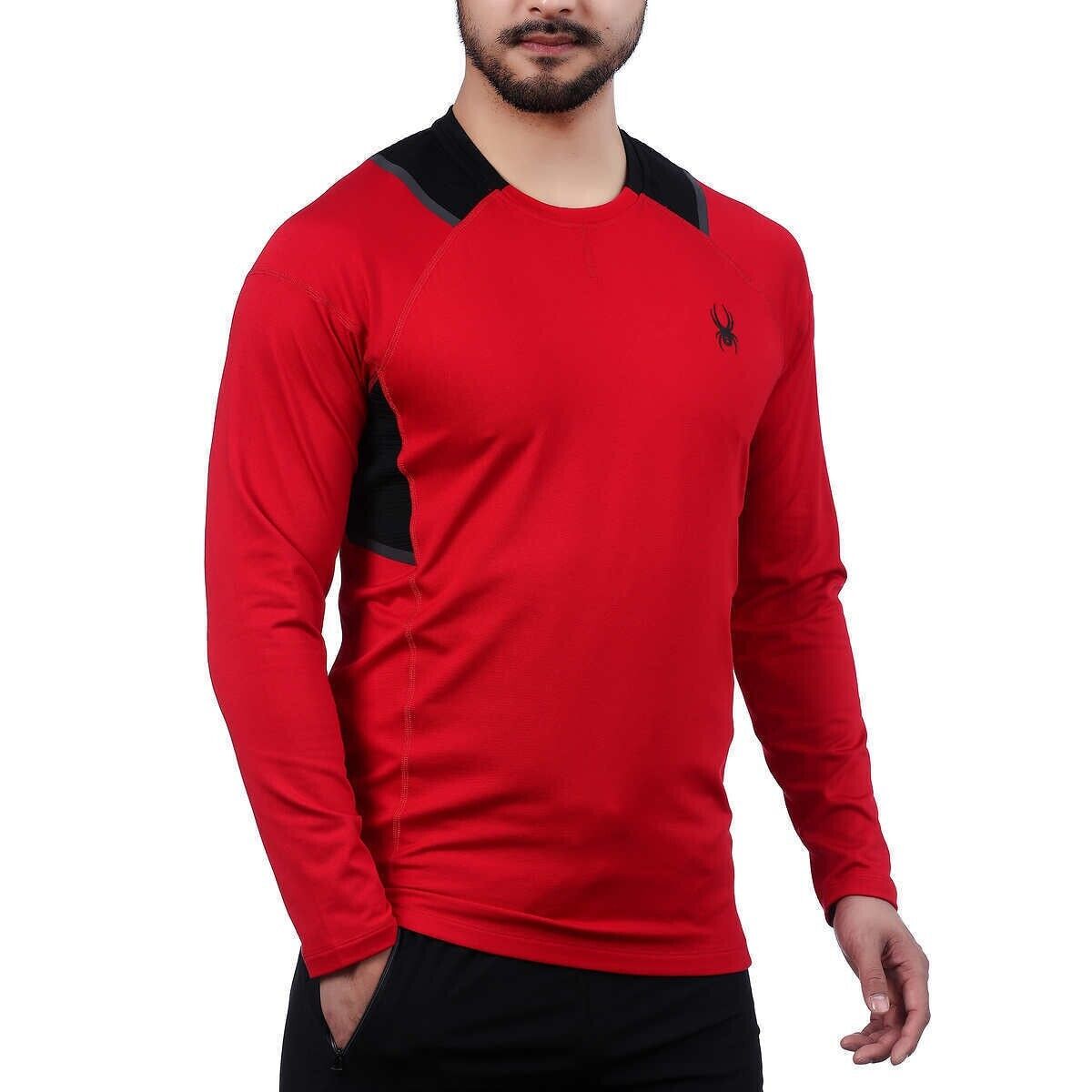 Spyder Men's Active Lightweight Pro WEB Pullover Shirt Red Size S