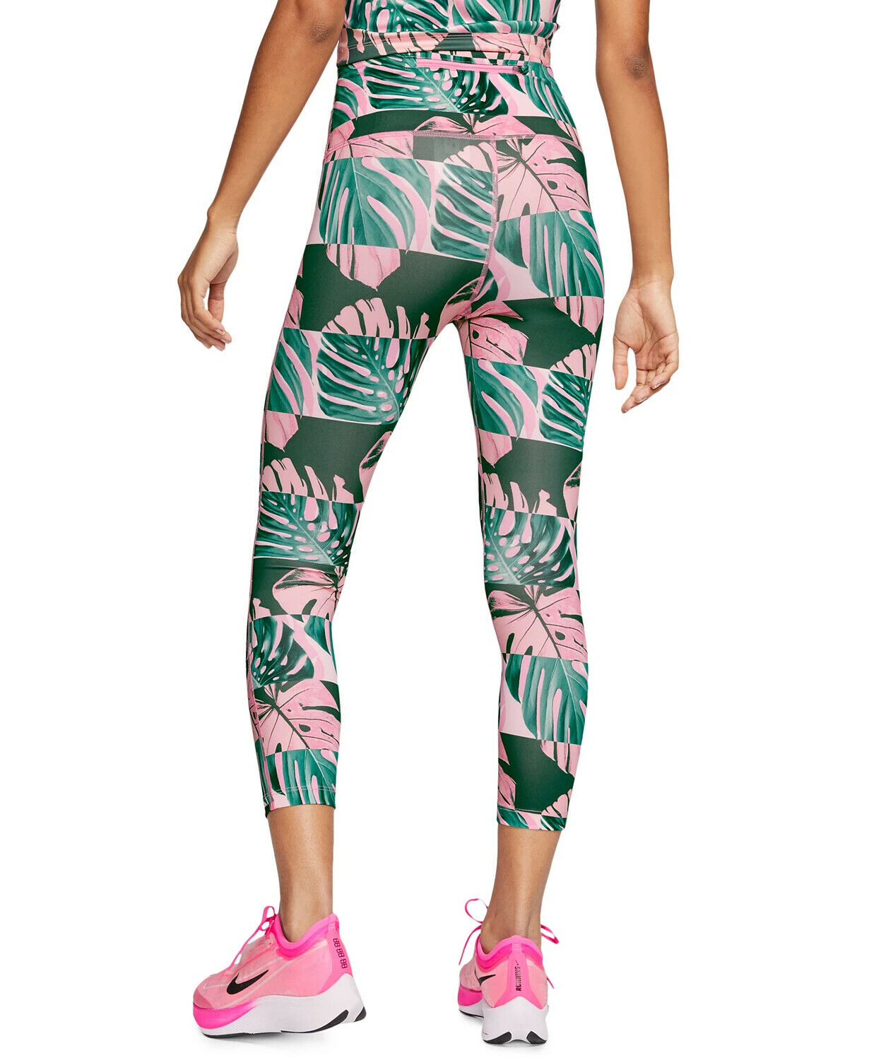 Nike Women's Dri-fit Printed Cropped Full Length Leggings Green Size XS MSRP $65