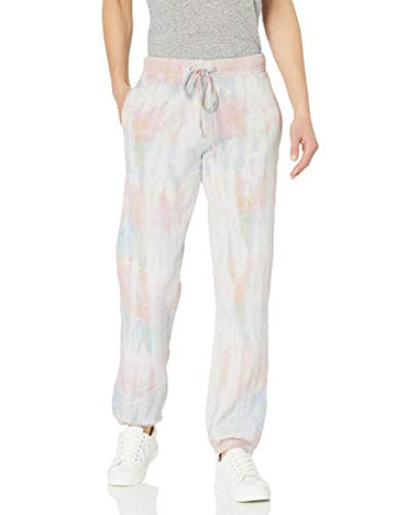 VELVET BY GRAHAM & SPENCER Women Hallie Tie Dye Sweatpant, Pink Sunrise, Size S