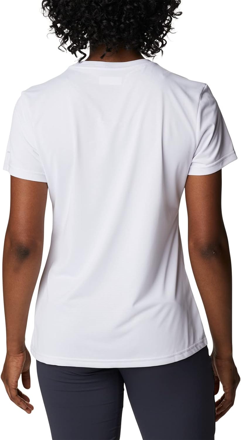 Columbia Women's Hike Short Sleeve Crew, White, Size L