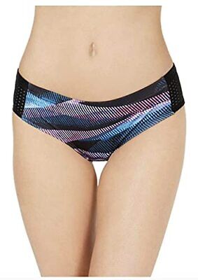 Nike Women's Line Up Printed Hipster Bikini Swimsuit Bottom Size XS Pink Blue