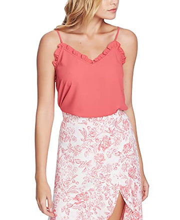 1. State Womens Camisole Cherry Blossom Ruffle-Trim Pink XXS tank