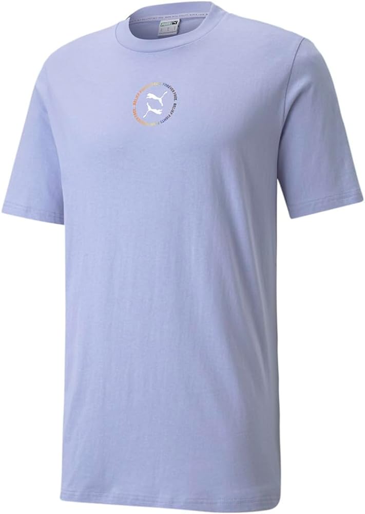 PUMA Men's Pride Tee T Shirt Top , Sweet Lavender, M, Medium