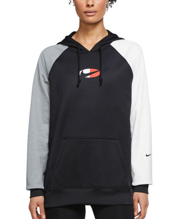 Nike Women Therma Fit Plus Size Fleece Color Block Hoodie Black Size 1X MSRP $60