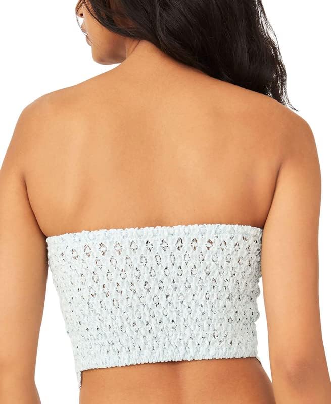 Free People Women's Adella Corset Bandeau Light Blue Sea Washed, Size S