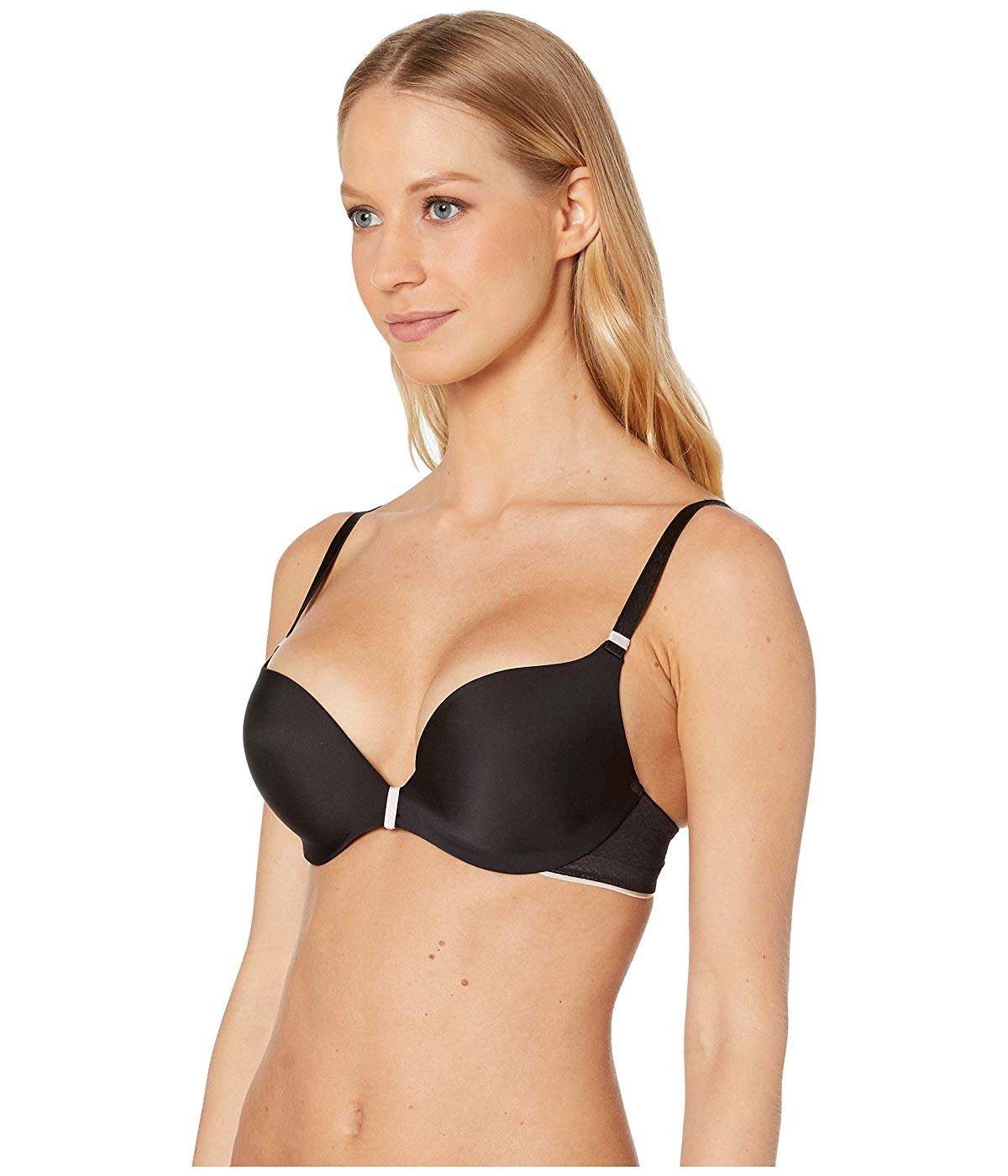 Chantelle Absolute Invisible Smooth Push-Up Bra Black Size 32F (32DDD)