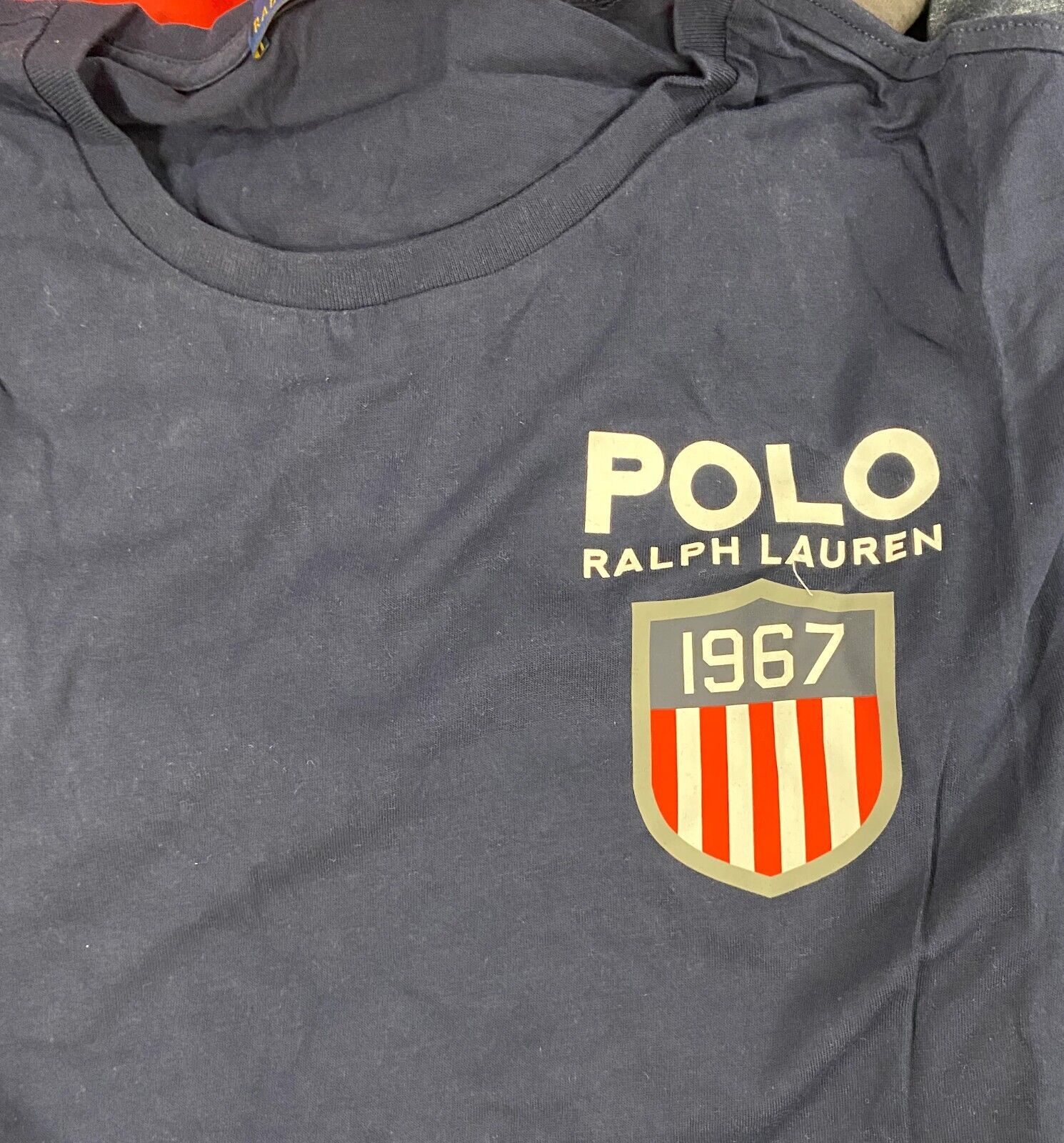 Polo Ralph Lauren Men Classic-Fit Logo Long-Sleeves Cruise Navy Size XL MSRP $70